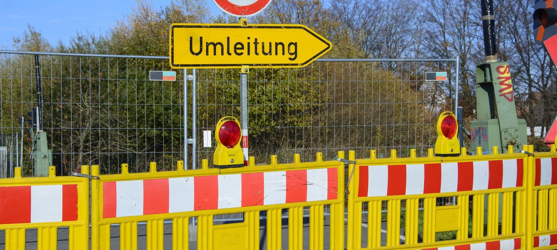 Sperrung der Bonnstraße in Frechen