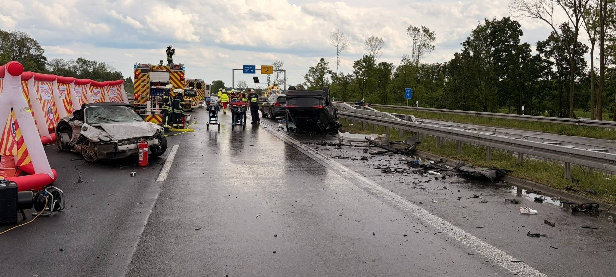 Tödlicher Unfall auf A61 bei Kerpen