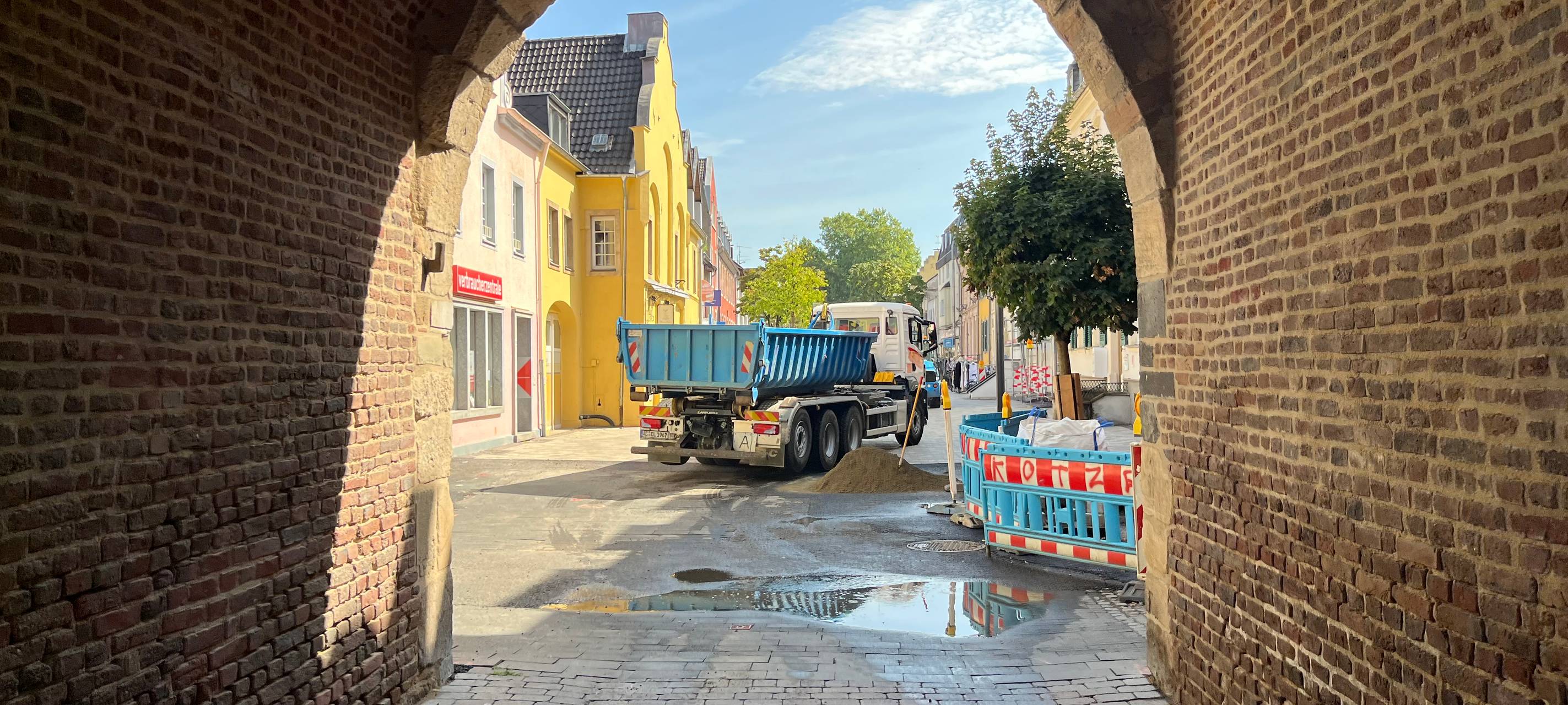 Bergheim: Umbau der Fußgängerzone läuft nach Plan